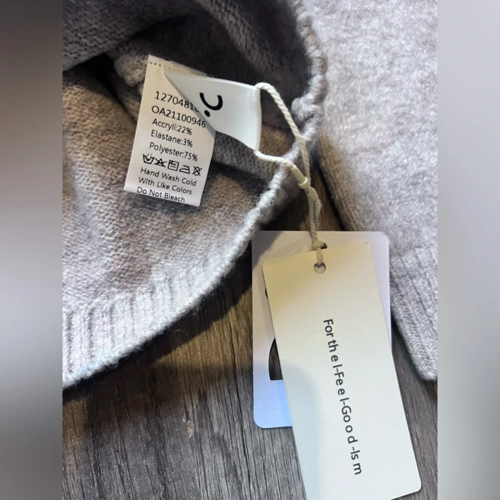 Cozy Warm oatmeal beige soft cozy Sweater Womens Large - Picture 5 of 6